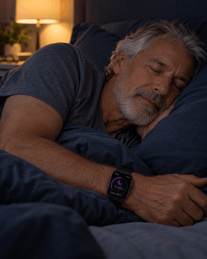 Watch showing a night's sleep summary