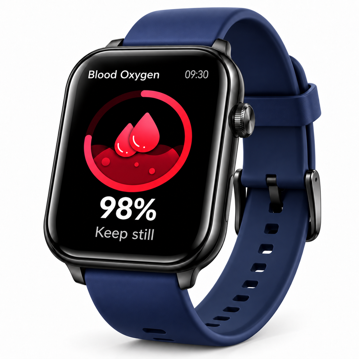 Watch screen showing a blood oxygen reading