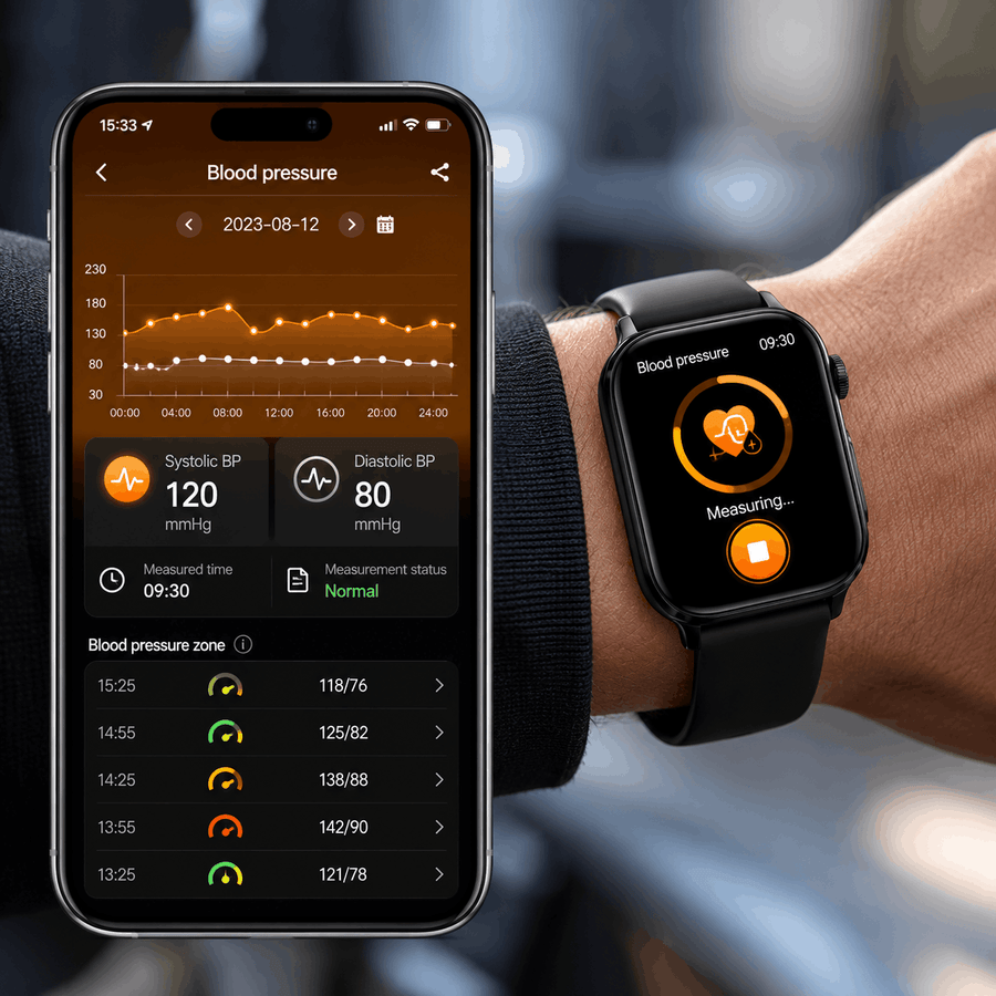 Several wellness readings shown together on the watch