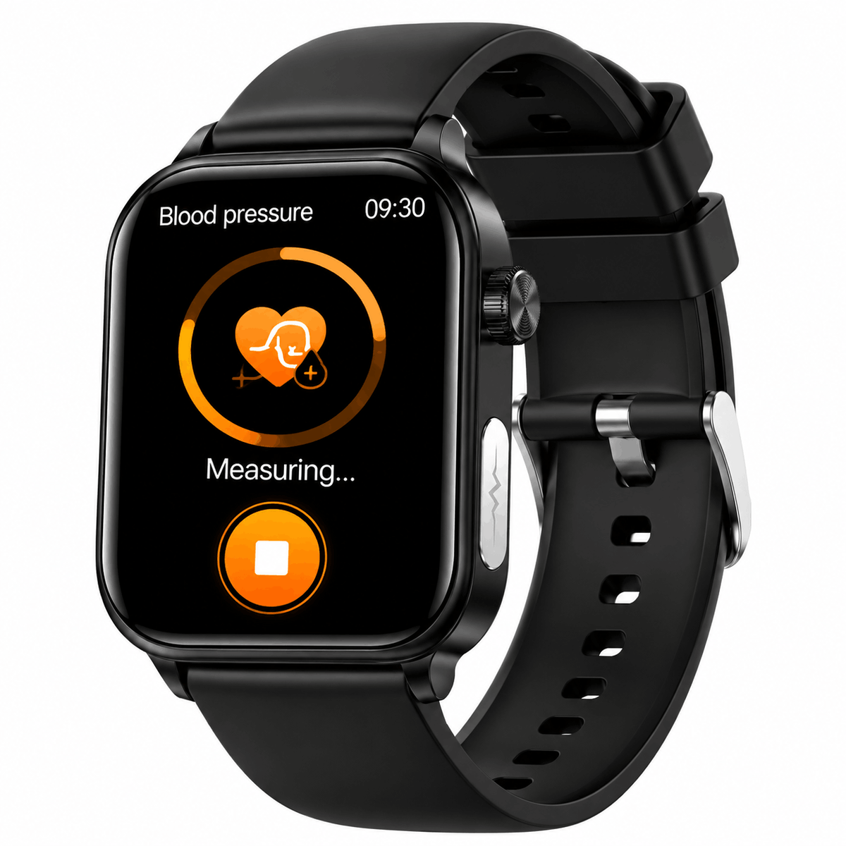 Watch screen showing blood pressure